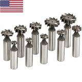 🔧 10PC HSS M2 WOODRUFF KEYSEAT CUTTER SET – 1/2" TO 1" CUTTING DIAMETER | STAGGERED TOOTH | 1/2" SHANK | BLUEFOX TOOLS