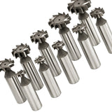 🔧 10PC HSS M2 WOODRUFF KEYSEAT CUTTER SET – 1/2" TO 1" CUTTING DIAMETER | STAGGERED TOOTH | 1/2" SHANK | BLUEFOX TOOLS
