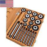 🔧 12PC VALVE SEAT & FACE CUTTER SET – ENGINE VALVE SEAT REFACING TOOL KIT | 20° / 30° / 45° CUTTERS | 7 GUIDES | VINTAGE CARS & BIKES