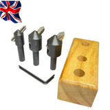 3 Piece Round Fly Cutter Set | 3/8" Shank with HSS Tool Bits for Milling & Lathe | UK STOCK