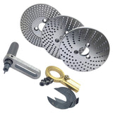 BlueFox Tools Indexing Plate Set for HV4 & HV6 Rotary Tables | 3 Dividing Plates with Mounting Hardware | 100mm Precision Dividing Attachment