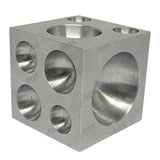 Steel Dapping Doming Block 50mm (2") Cube with 18 Half-Sphere Depressions 3.5–39mm | Jewelry Forming Block | Bluefox Tools | UK STOCK