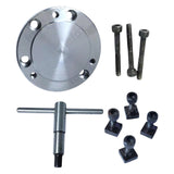 80mm 3 Jaw Self Centering Chuck with Backplate for 3" & 4" Rotary Tables | Includes T-Nuts | Bluefox Tools | UK STOCK