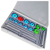 12x Large Carbide Mounted Valve Seat Cutter Set – 30°, 45°, 70° (20°) Angles with Pilots & Handle | Classic & Vintage Engines