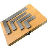 4-Piece Precision Engineers Steel Square Set – 2”, 4”, 6”, 8” Hardened & Ground Measuring Squares UK STOCK