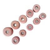 Valve Seat Grinding Stones Set of 10 Pcs – 80 Grit Vitrified Pink Stones for Black & Decker Holder, 9/16" Thread