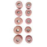 Valve Seat Grinding Stones Set of 10 Pcs – 80 Grit Vitrified Pink Stones for Black & Decker Holder, 9/16" Thread
