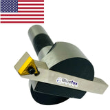 2.5" R8 Fly Cutter for Bridgeport Milling Machine – Indexable 1/2" x 4" TNMG Insert | Bluefox Tools