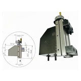 Mini Lathe Vertical Slide 90 x 50mm | Precision Milling Attachment for Bench Lathes | 40mm Travel | Two Handle Vertical Milling Slide