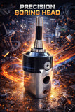 100mm Adjustable Boring Head with R8 Arbor – Precision Milling Boring Head 1-1/2" × 18 TPI Thread | Fine Feed 0.01mm | Solid Steel Boring & Drilling Head