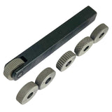 Single Wheel Knurling Tool Holder with 6 HSS Knurls | 12mm Shank Mini Lathe Knurling Tool Set