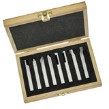 Precision 8-Piece HSS Lathe Tool Set – 6mm Form Tools with Wooden Storage Box
