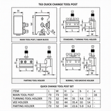 T63 Quick Change Tool Post Main Block for Harrison, Bantam & Colchester Lathes | Main Block Only