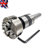 BLUEFOX TOOLS MT3 Live Revolving Tailstock Center with 70mm 4-Jaw Independent Lathe Chuck, M14 x 1 Thread, Ball Bearing Center for Metal Lathe | UK STOCK