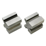 Precision Engineers All Steel Vee Blocks Clamp Set – Matched Pair Hardened Steel V Blocks with Clamps | DE