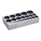 40 Piece Dapping & Doming Punch Set | Hardened Steel Jewelry Forming Kit with Blocks & Wooden Base | DE