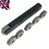1 Wheel Lathe Knurling Tool | 12mm Square Shank | 6 Pattern HSS Knurls for Small & Mini Lathes | UK STOCK