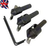 3 Piece Engineers Fly Cutter Set with HSS Round Tool Bits | 3/8" Shank Milling Cutter Set | UK STOCK