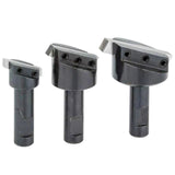 3 Piece Fly Cutter Set with HSS Tool Bits | 1/2" Shank Milling Cutter Set with Wooden Stand | UK STOCK
