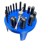 Gasket Punch Table Set 6-38mm | 16 Punch Easy Hole Punching Kit for Gaskets, Rubber & Sheet Materials | UK STOCK