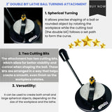 2" Ball Turning Attachment Double Bit for Myford Lathe | 50mm Radius Tool | Bluefox | UK STOCK