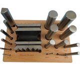 17 Pcs Steel Swage Block & Forming Punch Set with Stand | Jewelry Forming & Shaping Tools | Bluefox Tools | DE