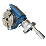 HV4 110mm (4") Horizontal Vertical Rotary Table with MT2 Centre | 90:1 Heavy Duty Precision Milling Table | Bluefox Tools | UK STOCK