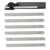 10mm Mini Lathe Cut Off Parting Tool Holder with 6 M2 HSS Blades | 10 x 10 x 75mm | Bluefox Tools | UK STOCK
