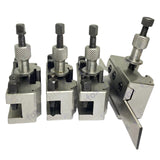 T51 Quick Change Tool Post Set with Standard, Boring & Parting Holders | Boxford Lathe | Wooden Box | Bluefox Tools | UK STOCK