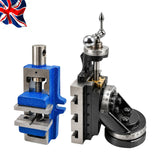 Vertical Milling Slide 4" x 5" with Double Swivel Base & 2" 50mm Self-Centering Vice for Myford 7 Super 7 Lathe, 80mm Travel, Metric Graduated | UK STOCK