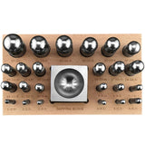 Jewellers 25 Piece Doming Block & Punch Set | Steel Dapping Set for Jewellery & Metal Forming | DE