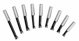9 Piece Carbide Boring Bar Set 12mm Shank | Brazed Carbide Boring Head Tool Set for Milling Machines | Bluefox Tools | UK STOCK