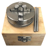 65mm 4 Jaw Self Centering Mini Lathe Chuck M14 x 1 Thread | Reversible Jaws with Wooden Box | UK STOCK