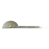 BlueFox Tools Stainless Steel 0-180° Protractor Angle Gauge with Measuring Ruler | Precision Angle Finder & Layout Tool