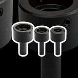 BlueFox Tools Tailstock Floating Round Die Holder Set | 3 Piece Shank Type Die Holder Set | 1/2" & 3/4" Shanks | For Lathe, Milling & Tapping Machines