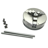 BlueFox Tools 3" (75mm) Horizontal Vertical Rotary Table with 65mm 3 Jaw Self Centering Chuck & Backplate | Milling Machine Rotary Table Set