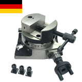 100mm Rotary Table with 4" Rotary Vice, T-Nuts & Mounting Kit for Milling Machines | DE