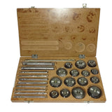 26 Piece Valve Seat Cutter Set Carbon Steel with Wooden Box | Vintage Engine & Motorcycle Repair Kit | DE