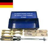 Cylinder Engine Hone Kit 34-60mm with 4 Honing Stone Sets (120, 180, 220, 320 Grit) | DE