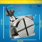 4 Inch (100mm) Horizontal Vertical Rotary Table | 4 Slot Precision Milling Machine Rotary Table | 36:1 Ratio Engineering Tool