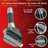 Fly Cutter R8 Shank for Bridgeport Milling Machine – Includes 3/8" HSS Tool Bit | Bluefox Tools