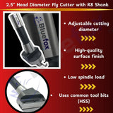 Fly Cutter R8 Shank for Bridgeport Milling Machine – Includes 3/8" HSS Tool Bit | Bluefox Tools