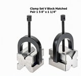 Precision Engineers All-Steel V-Block & Clamp Set – Matched Pair, 90° Vee Blocks | Bluefox Tools