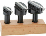 Fly Cutter Holder Set of 3 Pcs with 1/2″ Shank – HSS Square Tool Bits & Wooden Stand