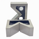 BlueFox Tools Cast Iron Vee Block Set (2 Pieces) 3" x 1-1/4" x 2-1/4" | Precision Ground V Block Pair Without Clamps for Inspection, Drilling & Machining