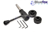 BlueFox Tools Floating Lathe Tailstock Die Holder Set | MT2 Shank | 13/16", 1", 1-5/16" & 1-1/2" Split Die Holders for Precision Thread Cutting