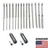 🔧 14PC SIOUX VALVE SEAT GRINDER STRAIGHT PILOT SET – 0.385" TOP | 2 HOLDERS & 2 DRIVE BALLS | HARDENED STEEL