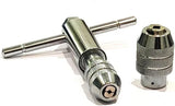 🔧 BLUEFOX TOOLS Ratchet Type Tap Wrench Set with 2 Interchangeable Heads – M3–M12 Reversible Threading Tool