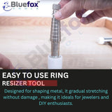 💍 BLUEFOX TOOLS Rathburn Ring Stretcher – 7-Step Steel Collet Ring Enlarger for US Ring Sizes 8–16