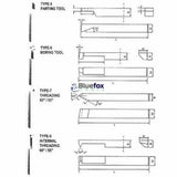 8 Pc HSS Lathe Form Tool Set 8 x 8 x 80mm | M2 Grade High Speed Steel Turning, Boring, Parting & Threading Tools with Wooden Box